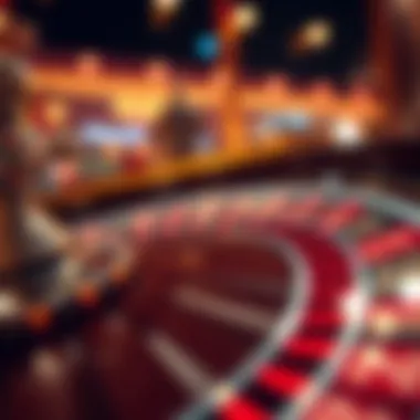 A vibrant roulette wheel spinning