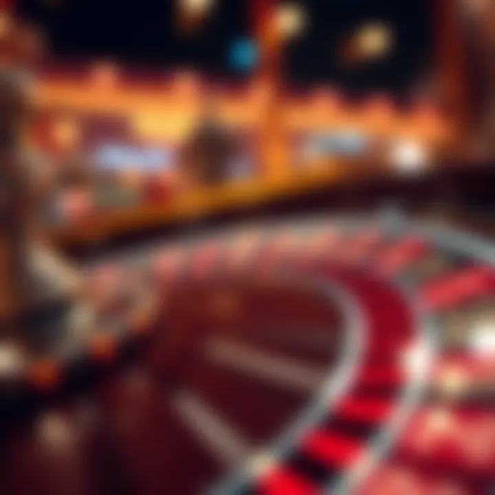 A vibrant roulette wheel spinning