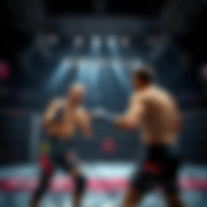 UFC 294 fighters in the octagon