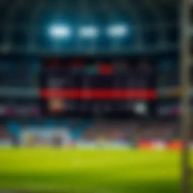 User interface of a live score platform