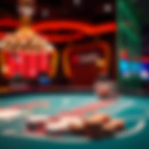 Conceptual illustration of virtual baccarat gameplay