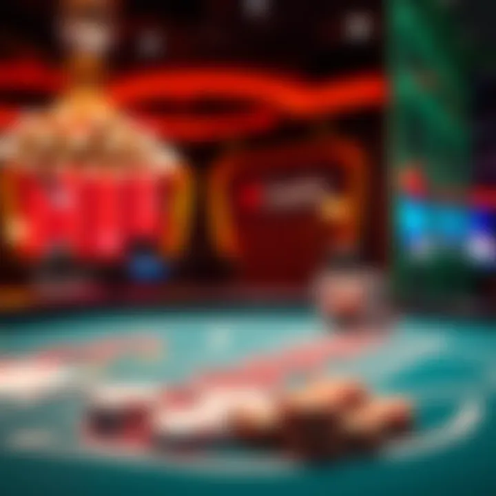 Conceptual illustration of virtual baccarat gameplay